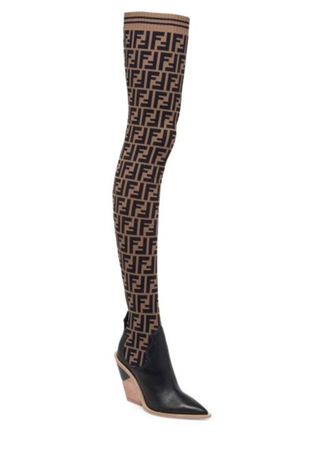 fendi ankle boots replica|fendi thigh high sock boots.